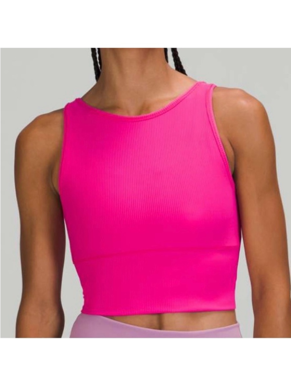 Lululemon Power Pivot Tank Top in Sonic Pink Size Medium
